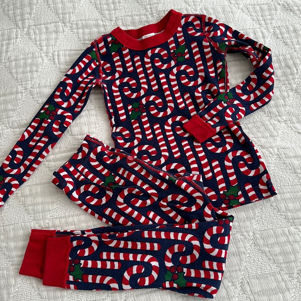 Hanna Andersson Candy Cane Pajama Set